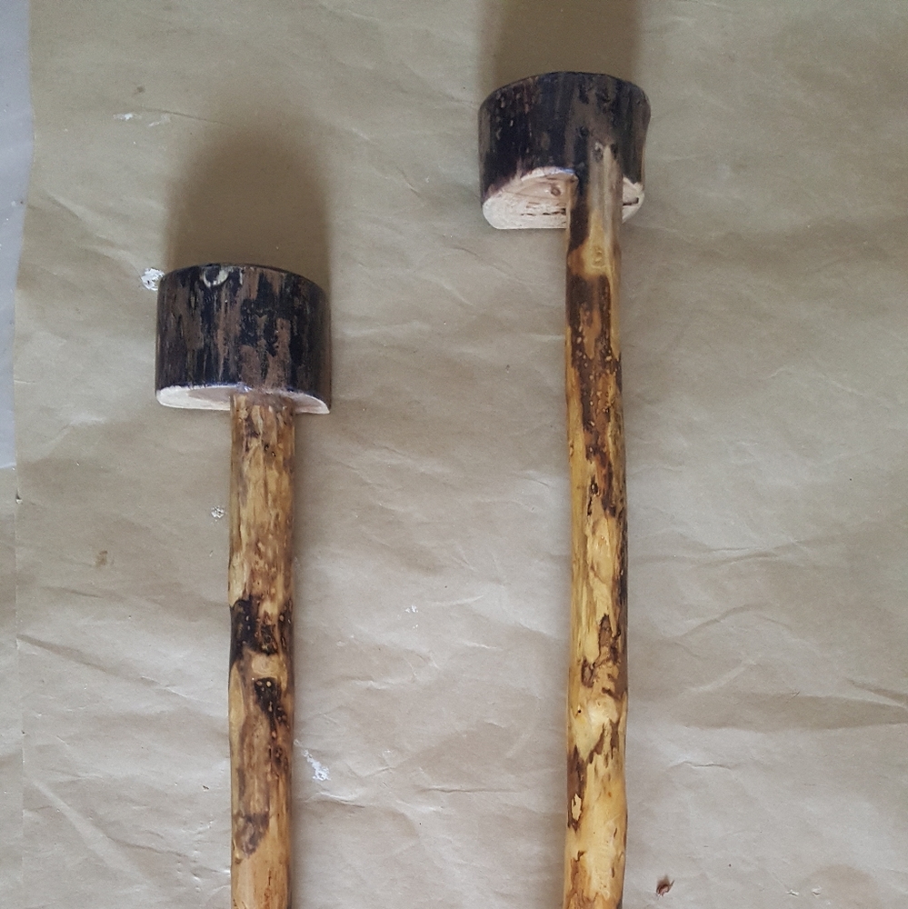 Handmade Rustic towel rods Pair